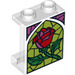 LEGO Pannello 1 x 2 x 2 con Rosso rose con supporti laterali, bottoncini cavi (6268 / 38621)