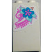 LEGO Panel 1 x 2 x 3 with Bright Pink and Medium Azure Flower Sticker with Side Supports - Hollow Studs (74968)