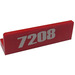 LEGO Panel 1 x 4 with Rounded Corners with &#039;7208&#039; Sticker (15207 / 30413)