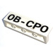 LEGO Panel 1 x 4 with Rounded Corners with Black &#039;OB-CPO&#039; Sticker (15207)