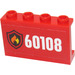 LEGO Panel 1 x 4 x 2 with 60108 and Fire Logo Sticker (14718)