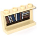 LEGO Paneel 1 x 4 x 2 met Bookshelf (Horizontaal pile of books Rechtsaf) Sticker (14718)