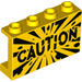 LEGO Panel 1 x 4 x 2 med &quot;Caution&quot; og Explosion Burst (14718 / 74082)