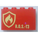 LEGO Panel 1 x 4 x 2 med &quot;R.O.S.-T3&quot; og Brann Emblem Klistremerke (14718)