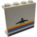 LEGO Panel 1 x 4 x 3 mit Airplane und Multicolor Lines Aufkleber ohne seitliche Stützen, solide Bolzen (4215)