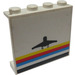 LEGO Paneel 1 x 4 x 3 mit Flugzeug und Multicolor Lines Aufkleber ohne seitliche Stützen, feste Noppen (4215)