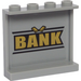 LEGO Panel 1 x 4 x 3 med &#039;BANK&#039; og Gold Bars Klistermærke med sidestøtter, hule knops (35323)