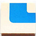 LEGO Paneel 1 x 4 x 3 met Blauw Stripe zonder zijsteunen, volle noppen (4215)