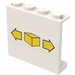 LEGO Panneau 1 x 4 x 3 avec Boîte et Arrows Autocollant sans supports latéraux, tenons pleins (4215)