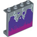 LEGO Panel 1 x 4 x 3 mit Dark Purple Smoke und Magenta Splashes mit Seitenstützen, Hohlbolzen (35323 / 101416)