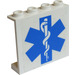 LEGO Panel 1 x 4 x 3 with EMT Star of Life Sticker without Side Supports, Hollow Studs (4215)