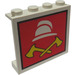 LEGO Panel 1 x 4 x 3 with Fire Helmet and Axes without Side Supports, Solid Studs (4215)