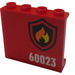 LEGO Panel 1 x 4 x 3 with fire logo and &quot;60023&quot; (right) Sticker with Side Supports, Hollow Studs (60581)