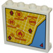 LEGO Panel 1 x 4 x 3 with Fire Mission Map Sticker with Side Supports, Hollow Studs (35323)