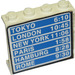 LEGO Paneel 1 x 4 x 3 met Flight Schedule met &#039;Tokyo 6:10&#039;, &#039;London 10:45&#039;, etc. Sticker zonder zijsteunen, volle noppen (4215)
