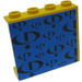 LEGO Panel 1 x 4 x 3 mit Gravity Games Logo Repeating Schwarz auf Blau Aufkleber ohne seitliche Stützen, hohle Bolzen (4215)
