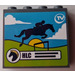 LEGO Panneau 1 x 4 x 3 avec &#039;HLC&#039; et Sauter Cheval sur TV Screen Autocollant avec supports latéraux, tenons creux (35323)