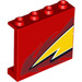 LEGO Paneeli 1 x 4 x 3 jossa Lightning McQueen Vasen Keltainen flash Loppu sivutuilla, ontoilla nupeilla (34230 / 60581)