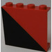 LEGO Paneel 1 x 4 x 3 met Lower-Links Zwart Triangle zonder zijsteunen, volle noppen (4215)