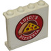 LEGO Panel 1 x 4 x 3 mit &quot;LUIGI&#039;S PIZZERIA&quot; und Pizza Slice Aufkleber mit Seitenstützen, Hohlbolzen (35323)