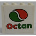 LEGO Panel 1 x 4 x 3 with &#039;Octan&#039; and Green and Red Circle Sticker without Side Supports, Hollow Studs (4215)