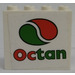 LEGO Paneel 1 x 4 x 3 met &#039;Octan&#039; en Groen en Rood Cirkel Sticker zonder zijsteunen, holle noppen (4215)