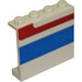 LEGO Panel 1 x 4 x 3 with Red/Blue Stripe without Side Supports, Solid Studs (4215)