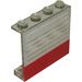 LEGO Panel 1 x 4 x 3 mit rot Stripe und Whites Streifen ohne seitliche Stützen, solide Bolzen (4215)