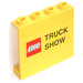 LEGO Panneau 1 x 4 x 3 avec &quot;TRUCK SHOW&quot; et Lego logo sans Noir Border Autocollant sans supports latéraux, tenons creux (4215)