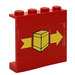 LEGO Panel 1 x 4 x 3 with Yellow Box and Arrow Model Right Side Sticker without Side Supports, Solid Studs (4215)