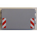 LEGO Panel 1 x 6 x 3 with Side Studs with Red and White Danger Stripes (Red Corners) Sticker (98280)