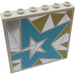 LEGO Panel 1 x 6 x 5 with Light Blue Star on Silver and Gold Background Left From set 41106 Sticker (59349)