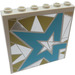 LEGO Panel 1 x 6 x 5 with Light Blue Star on Silver and Gold Background Right From set 41106 Sticker (59349)