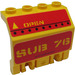 LEGO Paneel 2 x 4 x 2 met Hinges met &#039;SUB 76&#039; en &#039;OPEN&#039; Sticker (44572)