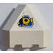 LEGO Paneel 3 x 3 x 3 Hoek met Geel submarine in Blauw triangle Sticker op transparante achtergrond (30079)