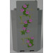 LEGO Panel 3 x 3 x 6 Corner Wall with Ivy Trunks with 10 Magenta Flowers (Left) Sticker without Bottom Indentations (87421)