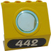 LEGO Paneel 3 x 4 x 3 met Patrijspoort met &#039;442&#039; Sticker (30080)