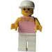 LEGO Paradisa Kvinne med Rosa Topp, Hvit Ben og Hvit Hatt Minifigur