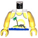 LEGO Paradisa Torso Tank Top with Dolphin, Palmtree and Sun Pattern with Yellow Arms and Yellow Hands (973 / 73403)