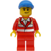 LEGO Paramedic in Rood uniform, Blauw Bal Pet minifiguur