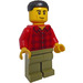LEGO Passenger Man - Red Flannel Shirt Minifigure