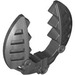 LEGO Pearl Dark Gray Bionicle Shield 5 x 5 with Teeth (44936)