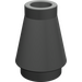 LEGO Pearl Dark Gray Cone 1 x 1 without Top Groove (4589 / 6188)