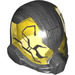 LEGO Pearl Dark Gray Helmet with Bug Pattern on Transparent Yellow Visor  (24021)