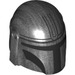 LEGO Pearl Dark Gray Helmet with Sides Holes with Mandalorian Black (100529 / 105750)
