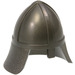 LEGO Pearl Dark Gray Knights Helmet with Neck Protector (3844 / 15606)