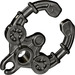 LEGO Перлено тъмно сиво Голям Handcuff (98562)