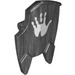 LEGO Pearl Dark Gray Minifigure Shield with Handprint (10049 / 10559)