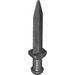 LEGO Pearl Dark Gray Minifigure Short Sword with Thick Crossguard (18034)