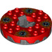 LEGO Perle dunkelgrau Ninjago Spinner mit rot oben und Schwarz und rot Fangpyre (98354)